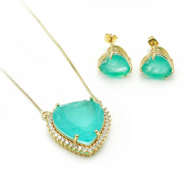 ست جواهرات قلب ترک خورده