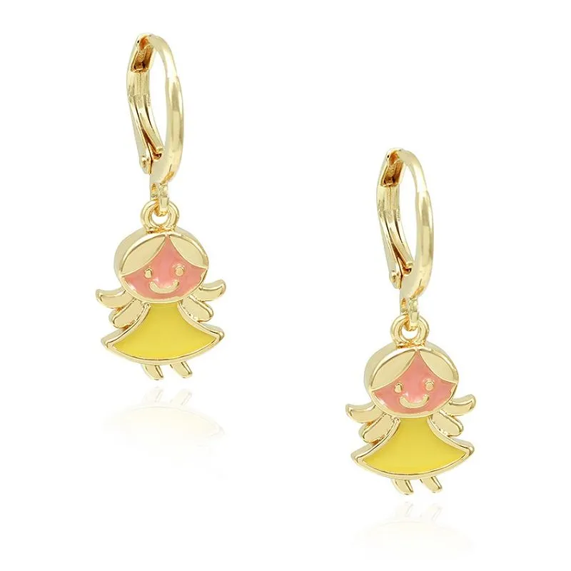 گوشواره قطره ای مینای دخترانه ناز