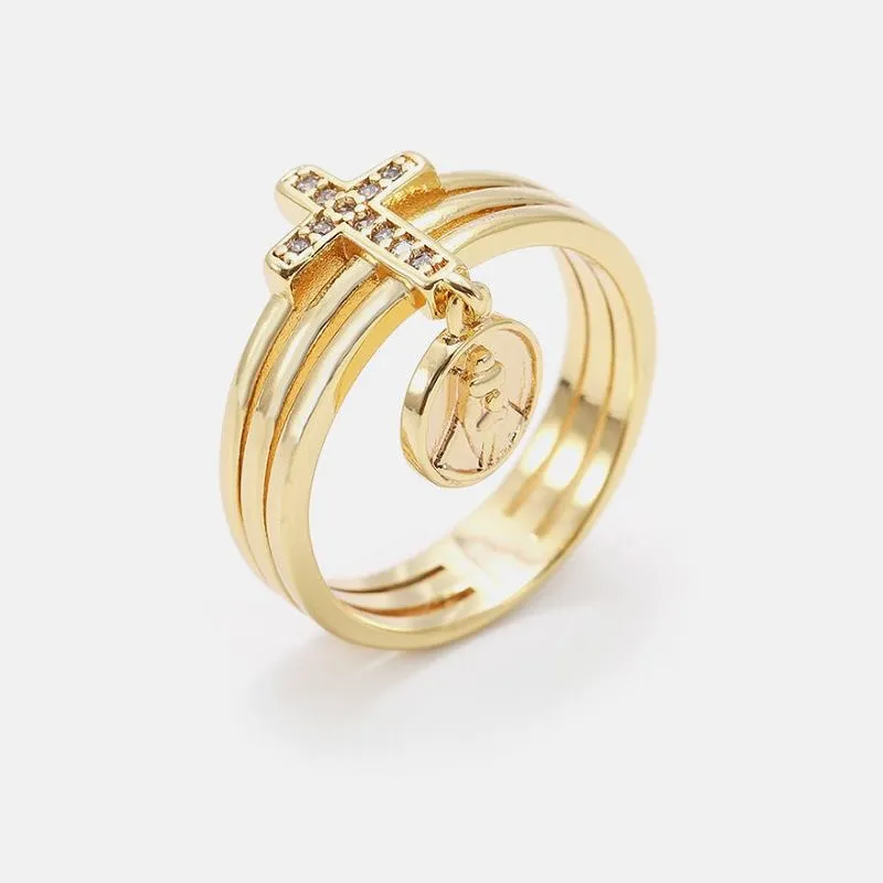 حلقه طلسم صلیب آویزان