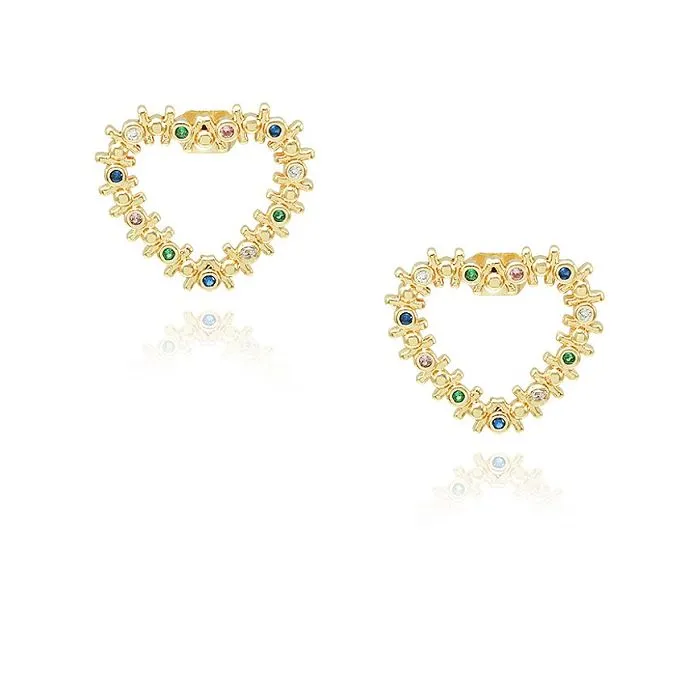 گوشواره Cz رنگارنگ زیبا