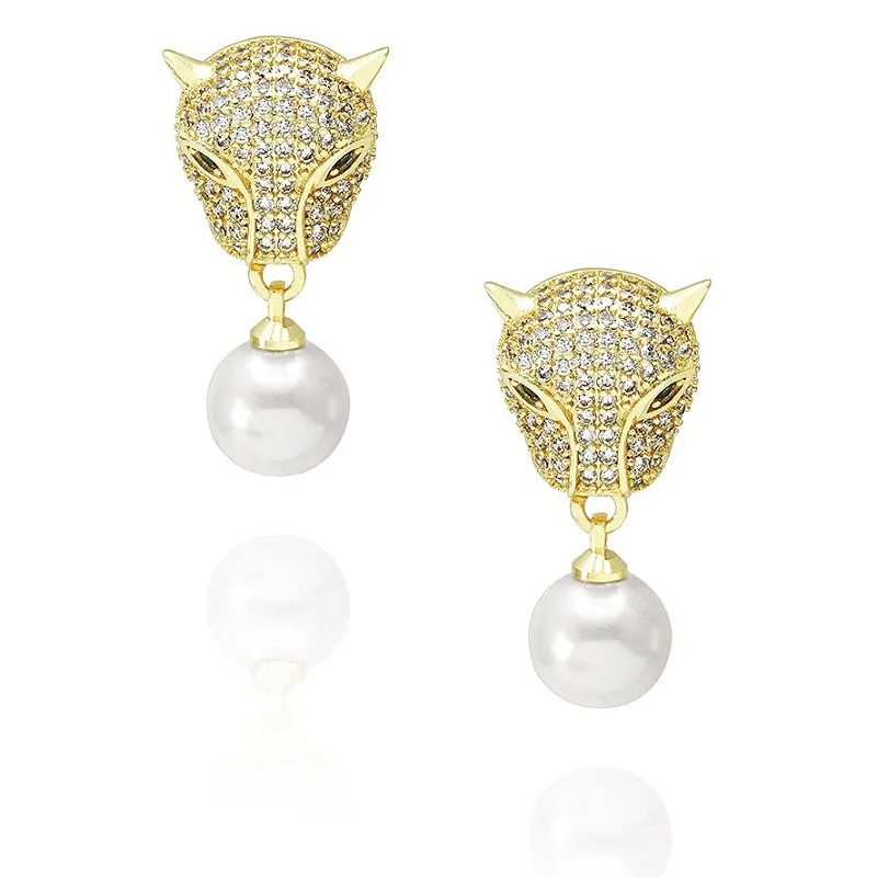 گوشواره حیوانات سر پلنگ جدید