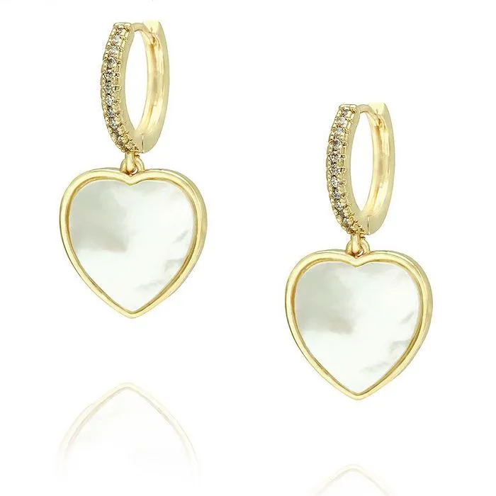 گوشواره قلب صدفی زنانه